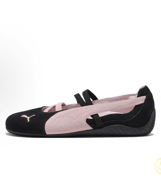 Black Flat Pink Shoes Strap Buckle For Suede Splicing Women FashionChic
