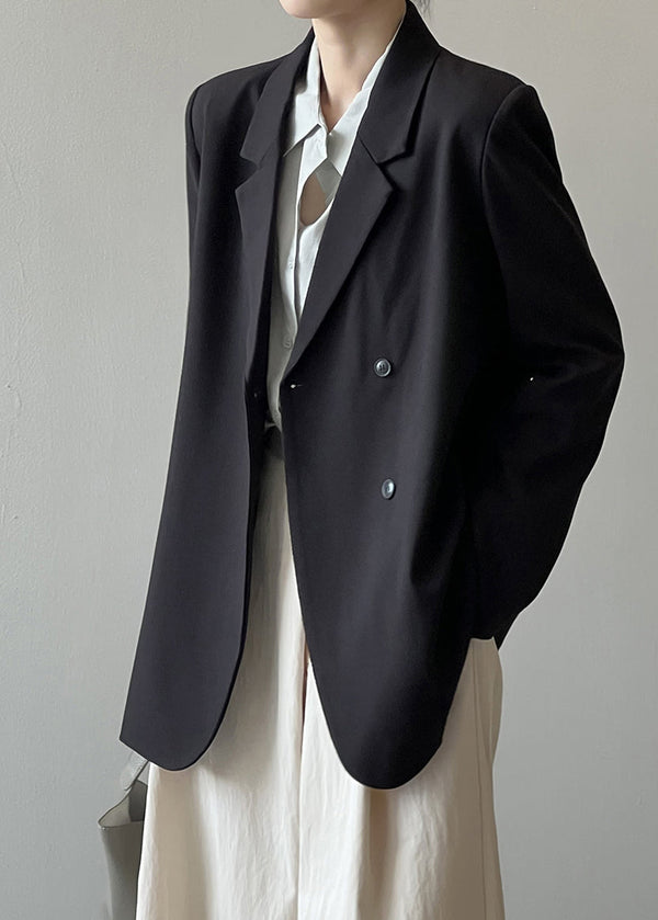 Black Pockets Boutique Suit Coats Notched Fall WR015 HS-CTS241103