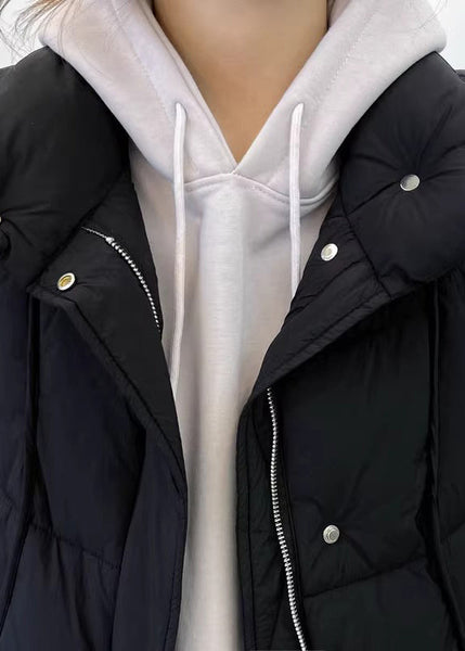 Black Pockets Cotton Filled Waistcoat Zip Up Sleeveless YW013 ABC