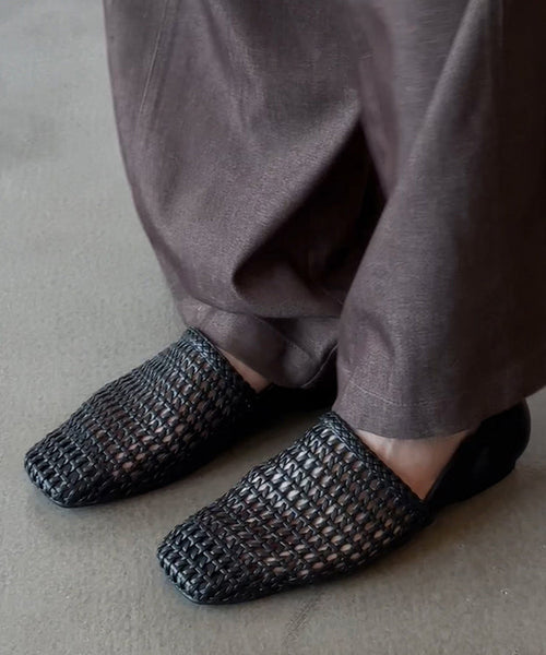 Simple Black Splicing Sandals Walking Hollow For Out Best FashionChic