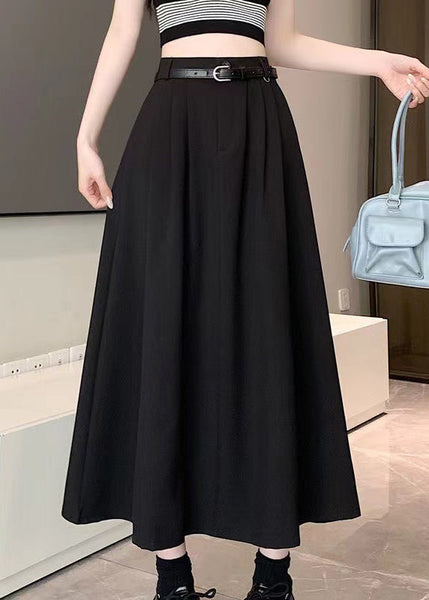 Black Stylish Exra Large Hem High Waist Skirt Spring QQ1003 Ada Fashion