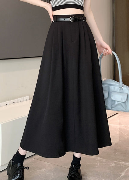 Black Stylish Exra Large Hem High Waist Skirt Spring QQ1003 Ada Fashion