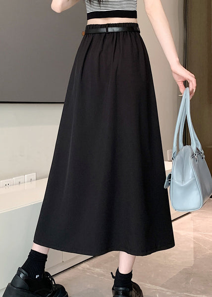 Black Stylish Exra Large Hem High Waist Skirt Spring QQ1003 Ada Fashion