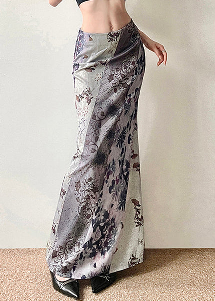 Skirts Waist Bohemian High Asymmetrical Print Patchwork Cotton FashionChic