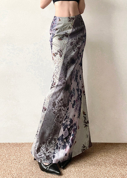 Skirts Waist Bohemian High Asymmetrical Print Patchwork Cotton FashionChic