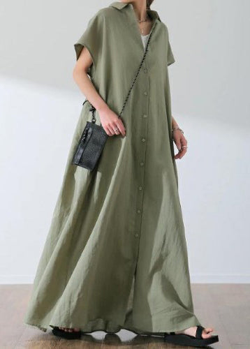 Dress Shirt Cotton Oversized Bohemian Summer Beige FashionChic