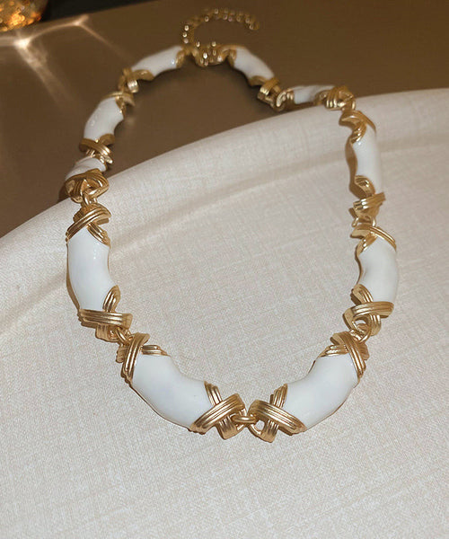 Glaze Black Gratuated Alloy Bohemian Necklace Drip Bead FashionChic