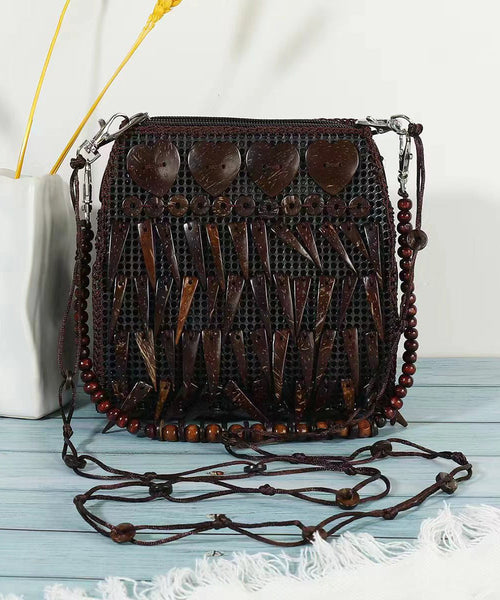 Bohemian Ethnic Style Wooden Tasseled Messenger Bag HJ1033 Ada Fashion