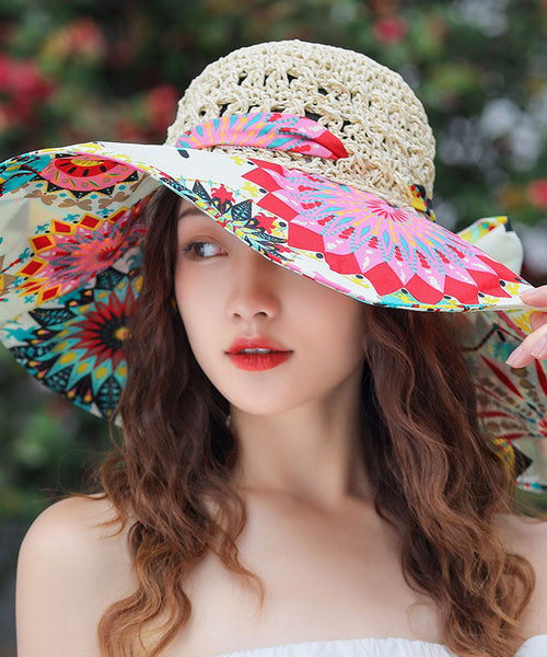 Bohemian Green Hollow Out Grass Weaving Sun Hat YU1017 Hat-HAT240528