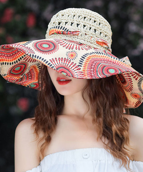 Bohemian Green Hollow Out Grass Weaving Sun Hat YU1017 Hat-HAT240528