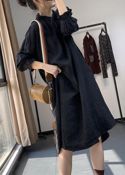 Bohemian Red Peter Pan Collar Lace Patchwork Cotton Dress Fall RU028 ABC