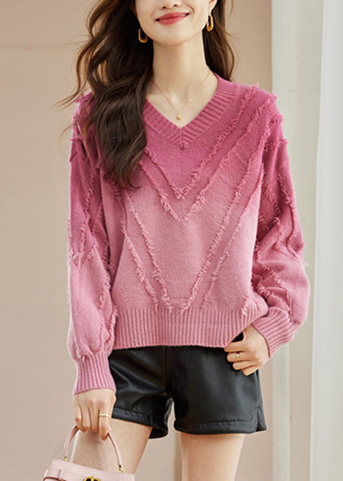 Bohemian Rose Tasseled Cozy Wool Knit Sweater Fall QS010 OM-BB241010