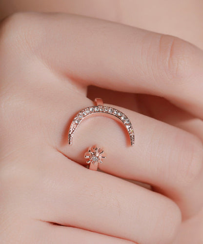 Bohemian Silk Metal Alloy Zircon Rings QU009 JEW-RIN241007