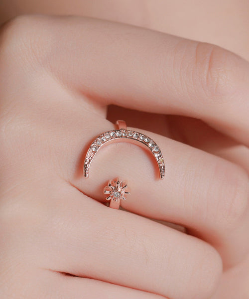 Bohemian Silk Metal Alloy Zircon Rings QU009 JEW-RIN241007