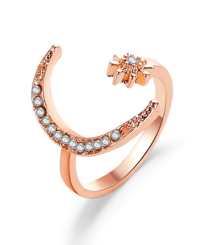 Bohemian Silk Metal Alloy Zircon Rings QU009 JEW-RIN241007