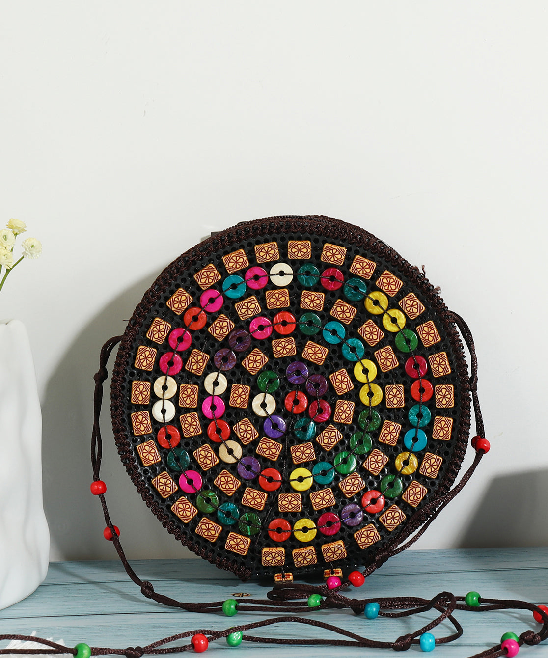 Bohemian Stylish Handicrafts Wooden Messenger Bag HJ1049 Ada Fashion