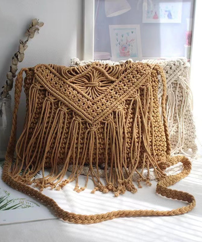 Bohemian Tassel Cotton Woven Vacation Beach Crossbody Bag SX1012 Ada Fashion