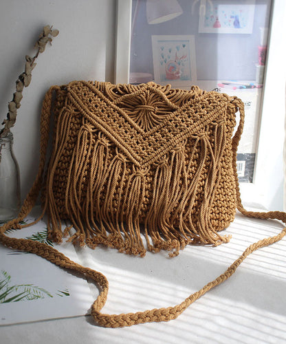 Bohemian Tassel Cotton Woven Vacation Beach Crossbody Bag SX1012 Ada Fashion