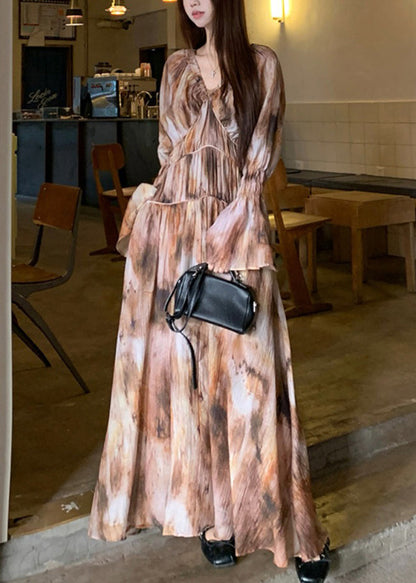 Dress Spaghetti Dye Tie Two Strap And Pieces Bohemian Long FashionChic