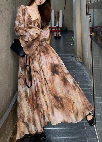 Dress Spaghetti Dye Tie Two Strap And Pieces Bohemian Long FashionChic