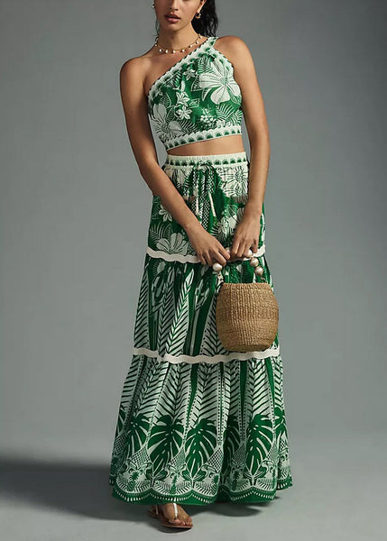 And Shoulder Top Style Bohemian Waisted Short High One Vacation FashionChic