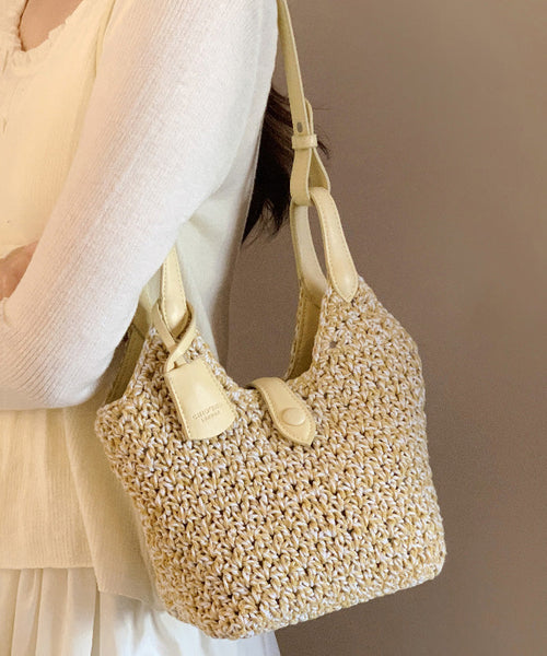 Straw Shoulder Bag Bohemian Woven Versatile FashionChic