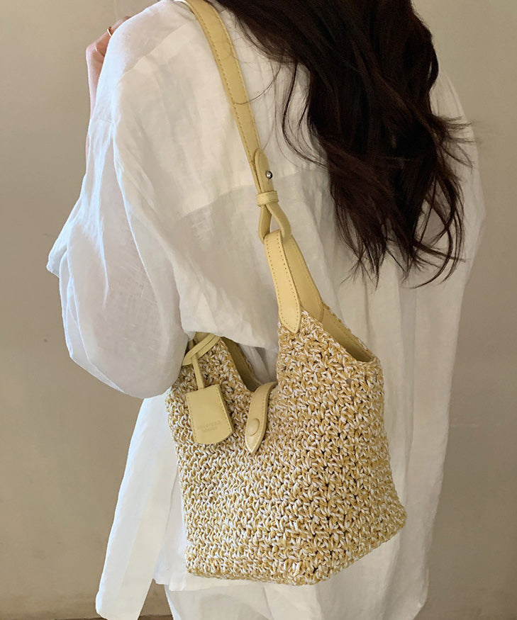 Straw Shoulder Bag Bohemian Woven Versatile FashionChic