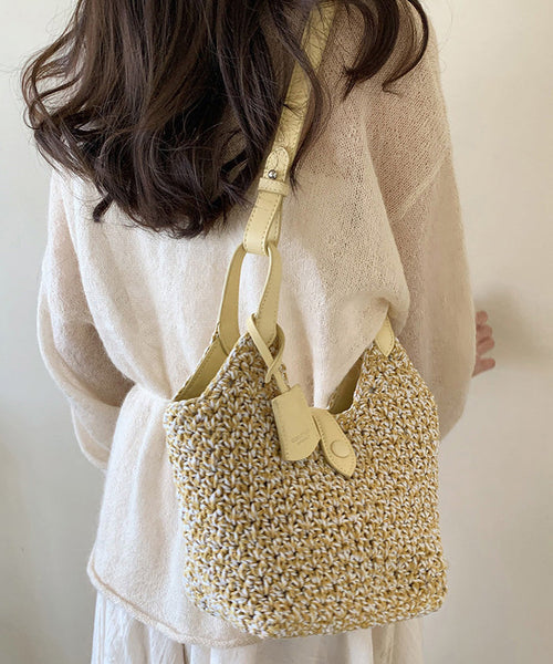 Straw Shoulder Bag Bohemian Woven Versatile FashionChic