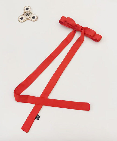 Bohemian White Cloth Bow Ribbon Necklace YU008 ABC