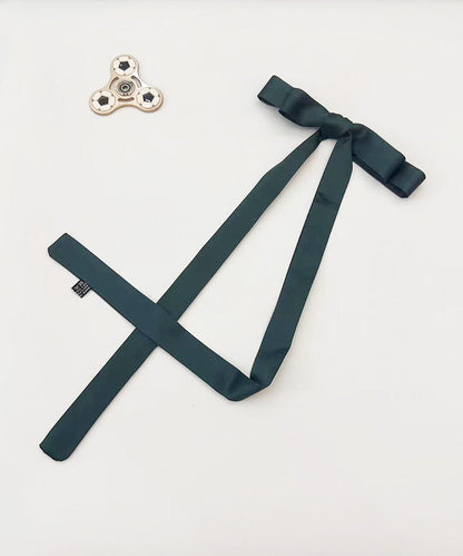 Bohemian White Cloth Bow Ribbon Necklace YU008 ABC