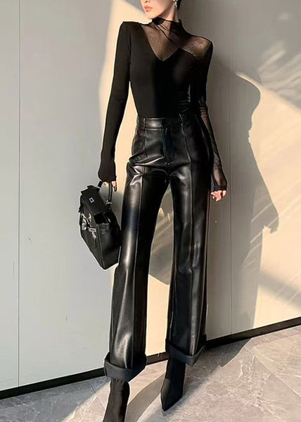 Boho Black Asymmetrical Patchwork Hollow Out Tops Spring YF028 ABC