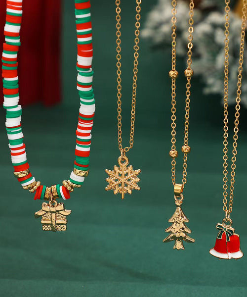 Boho Colorblock Alloy Multilayer Four Piece Set Pendant Necklace RA007 ABC