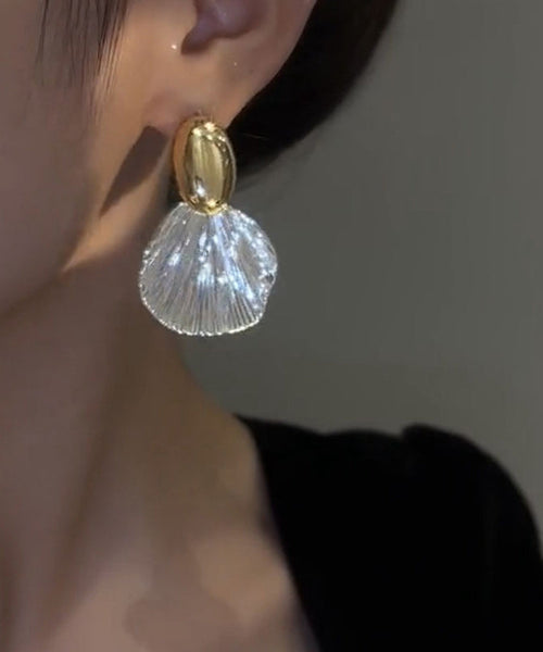 Earrings Boho Leaf Drop Copper Gold Alloy FashionChic