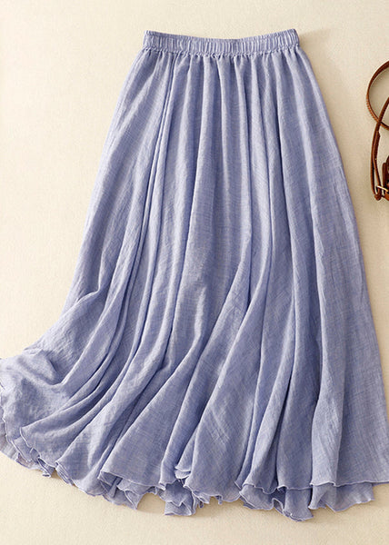 Boho Exra Skirts Linen Khaki Large Spring Hem FashionChic