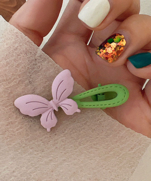 Floral Hairpin Light Green Boho Acrylic FashionChic