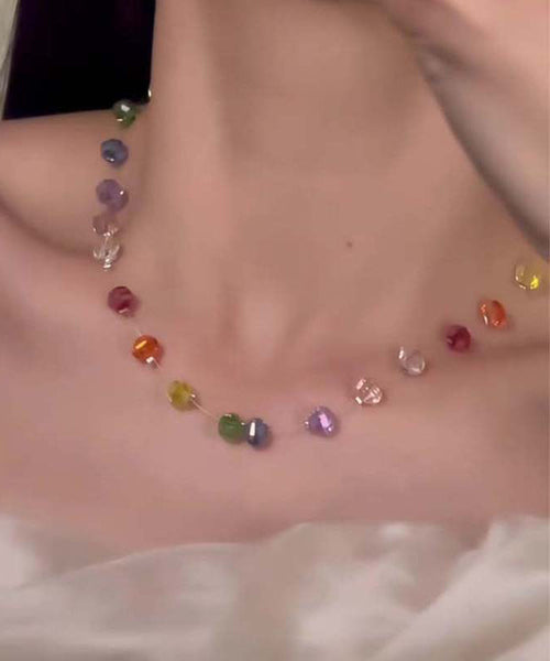 Necklace Glass Bead Boho Beads Rainbow Gratuated FashionChic