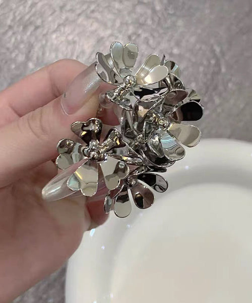 Floral Silk Stud Copper Boho Overgild Earrings FashionChic