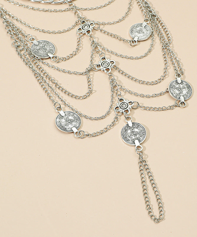 Boho Silk Metal Multilayer Tassel Anklets QU035 JEW-Ank241007