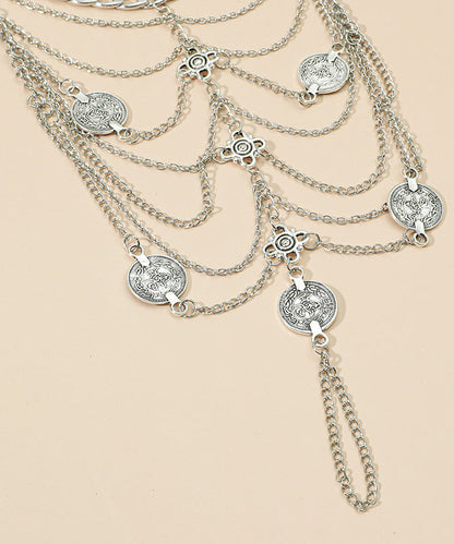 Boho Silk Metal Multilayer Tassel Anklets QU035 JEW-Ank241007