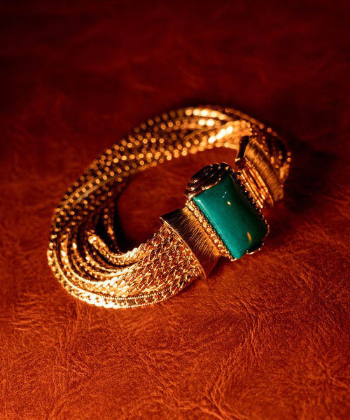 Chain Silver And Weave Jade Sterling Overgild Necklace Boho FashionChic