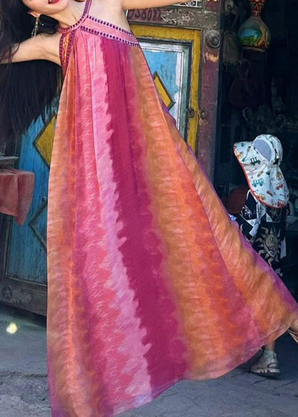 Boho Tie Dye Vacation Dresses Sleeveless YZ031 ABC