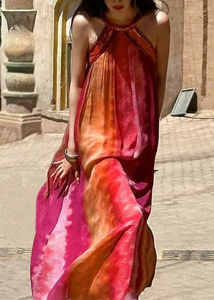 Boho Tie Dye Vacation Dresses Sleeveless YZ031 ABC