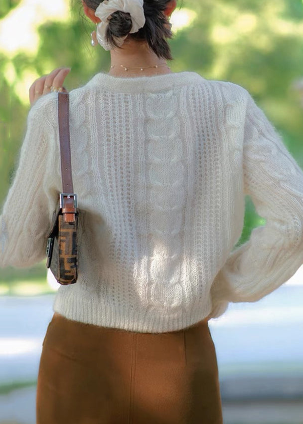 Boho Yellow Button Hollow Out Patchwork Knit Cardigan Fall TU034