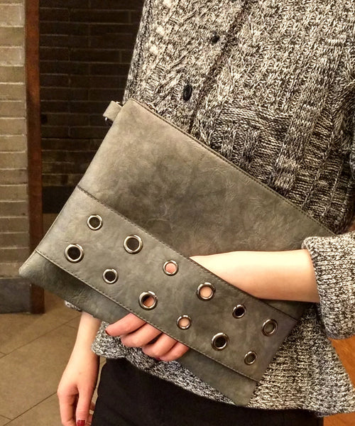 Boho Yellow Nail Bead Faux Leather Wallet Purse UU1089 Bag-BGS240527