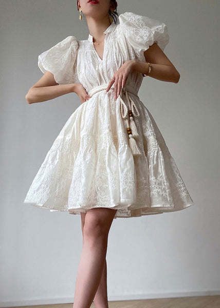 Boutique Black Puff Sleeve Embroidered Cotton Sets 2 Pieces EE1004 SH-LF-TPIEC240517