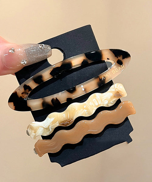 Three Combination Boutique Alloy Hairpin Sets Acrylic Blue FashionChic