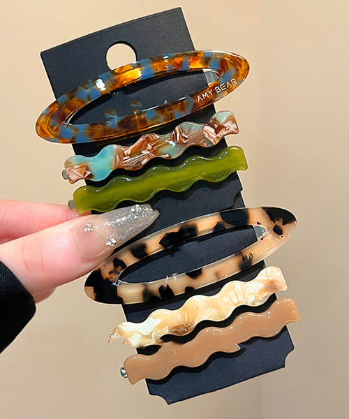 Three Combination Boutique Alloy Hairpin Sets Acrylic Blue FashionChic