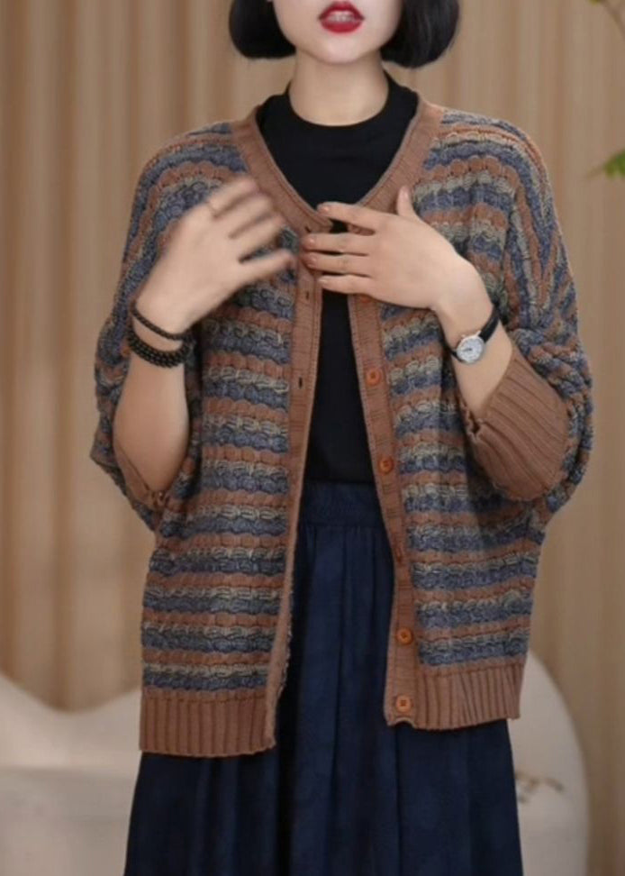 Boutique Blue O Neck Woolen Cardigan Batwing Sleeve RF014 ABC