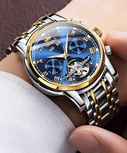 Alloy Blue Quartz Movement Boutique Waterproof Steel Stainless FashionChic