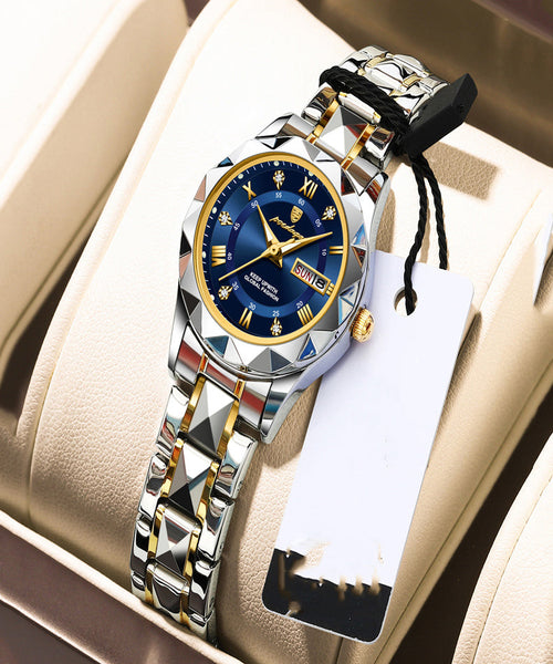 Crystal Sapphire Waterproof Steel Watches Stainless Boutique Blue FashionChic
